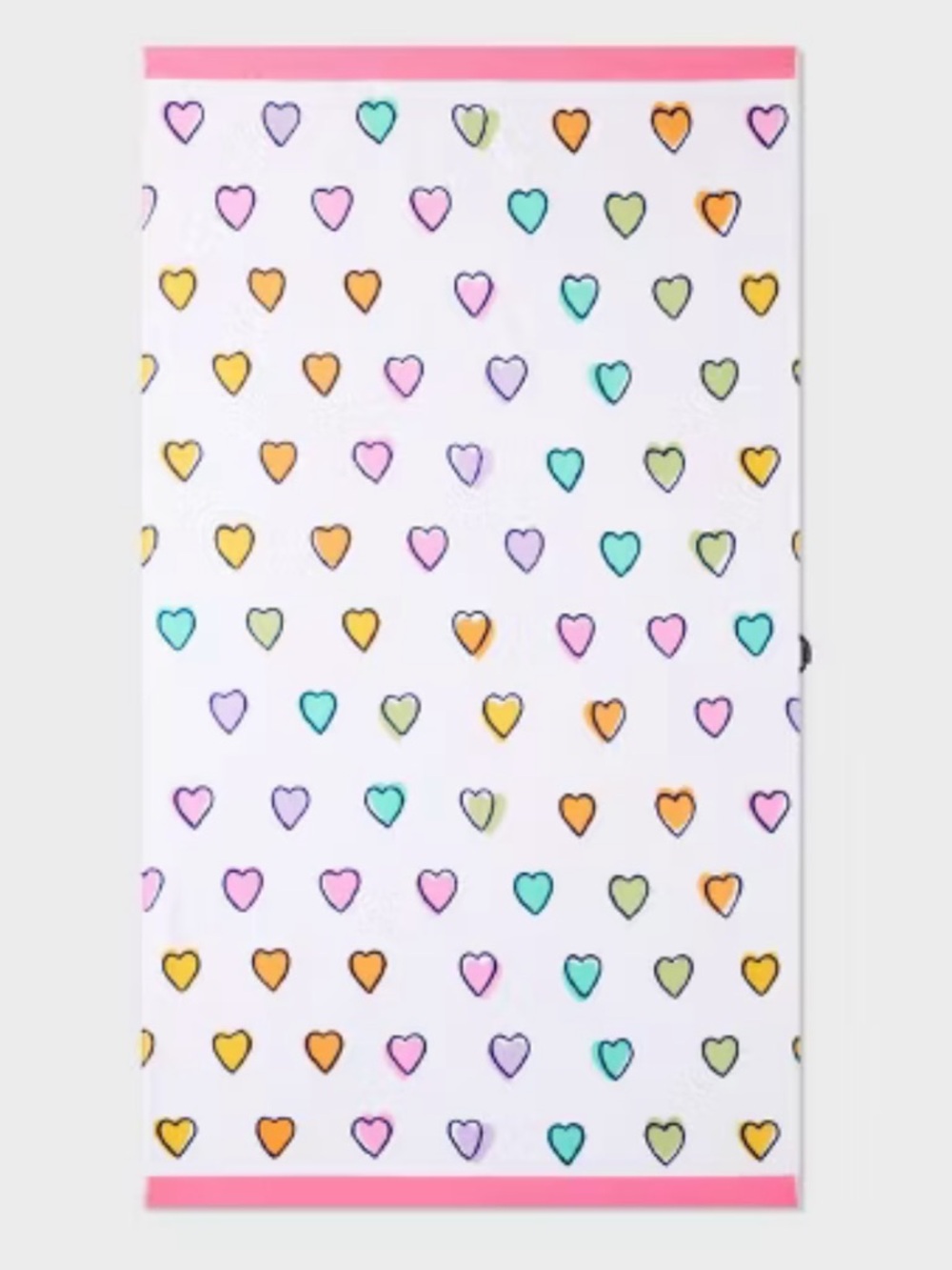 💗🐰Roller Rabbit x Target Disco Hearts Wave Beach Towel White/Pink NWT